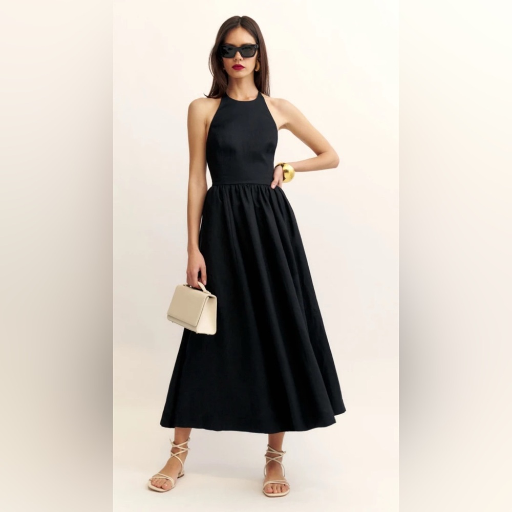 REFORMATION Percy Linen Midi Dress
